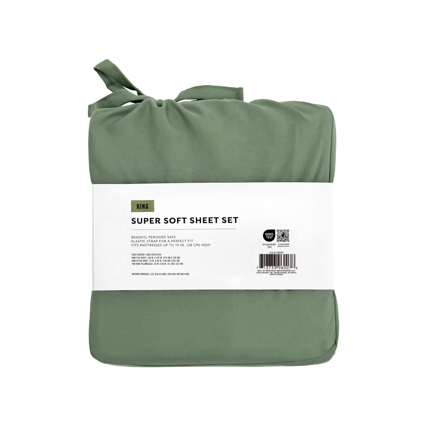 slide 2 of 4, Havenstay Sheets, King, Green, King Size