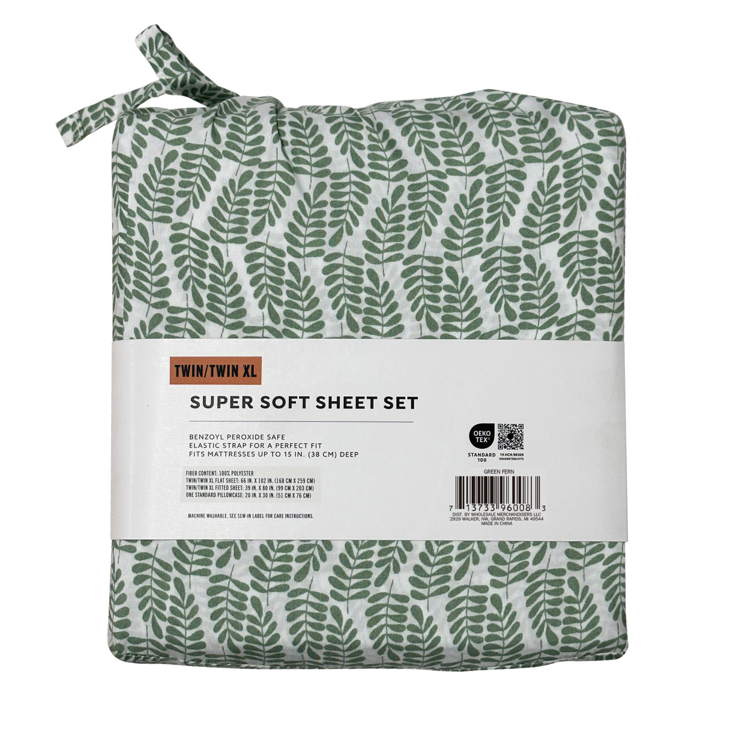 slide 2 of 4, Havenstay Sheets, Twin/Twin XL, Green Fern, twin/txlarge