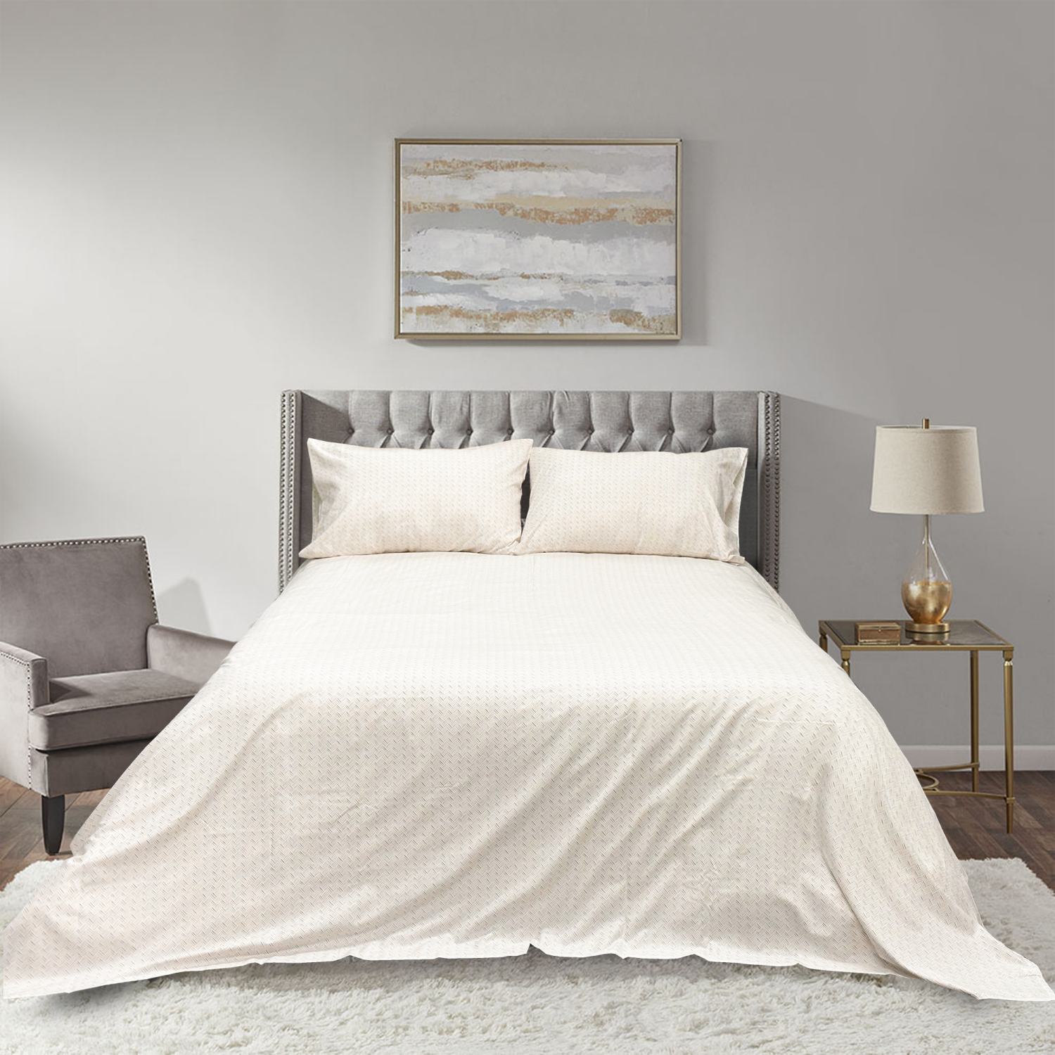 slide 3 of 4, Havenstay Sheets, Twin/Twin XL, Coral Chevron, twin/txlarge