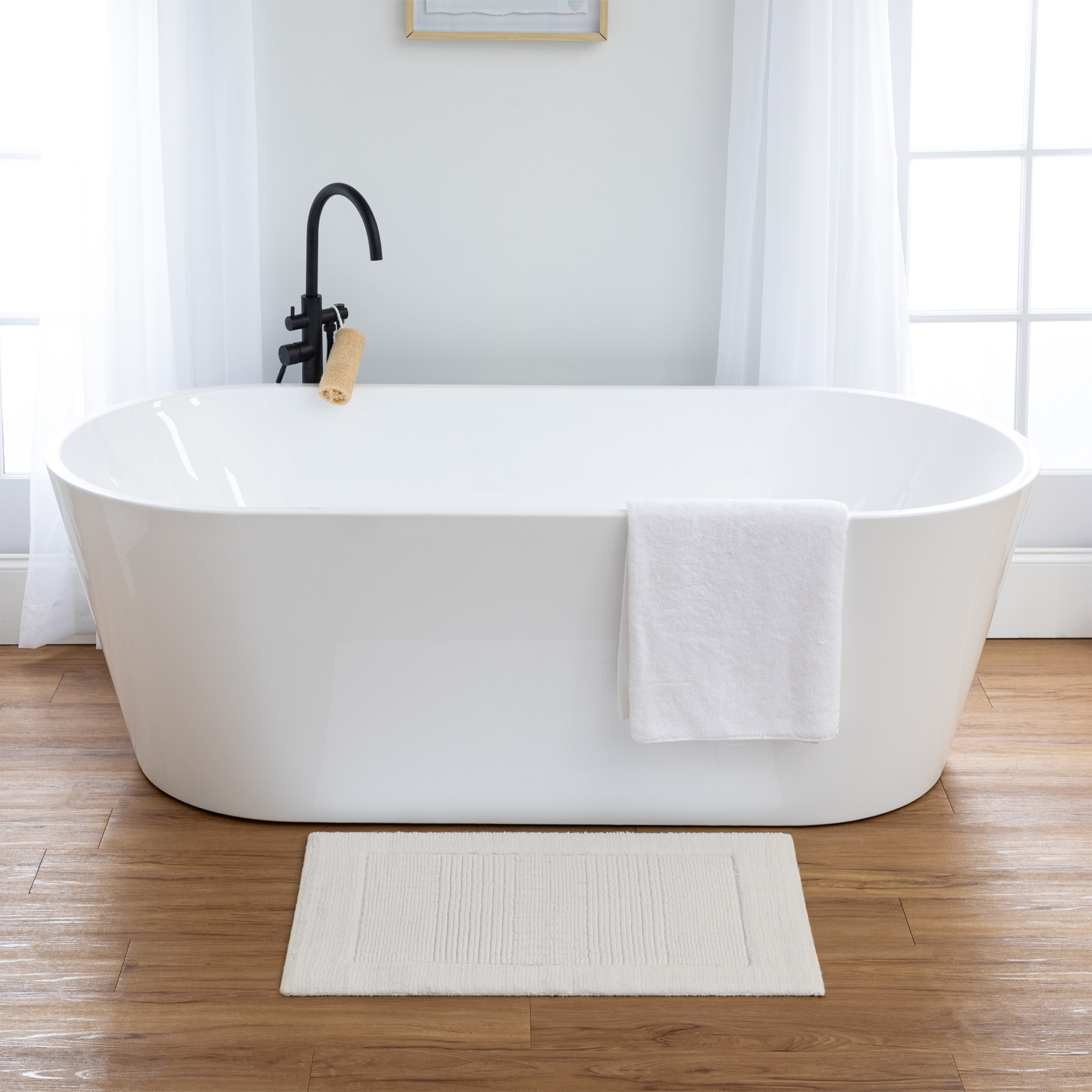 slide 2 of 3, Room & Retreat Prime Luxury Bath Rug, 20 in x 32 in, White, 1 ct