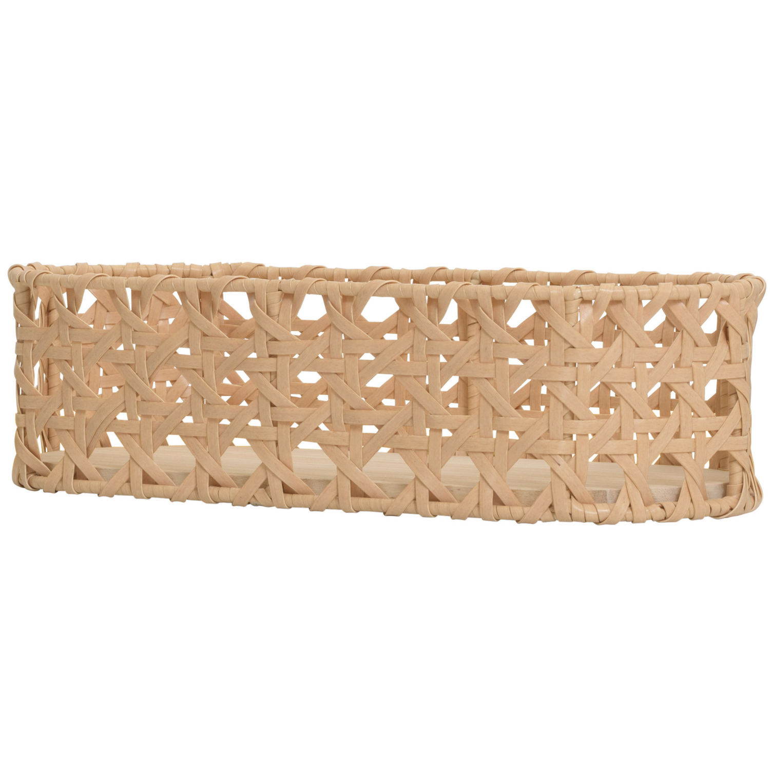 slide 2 of 5, Room & Retreat Oval Resin Storage Basket, 13 x 6 x 3.5 in, Tan, 1 ct