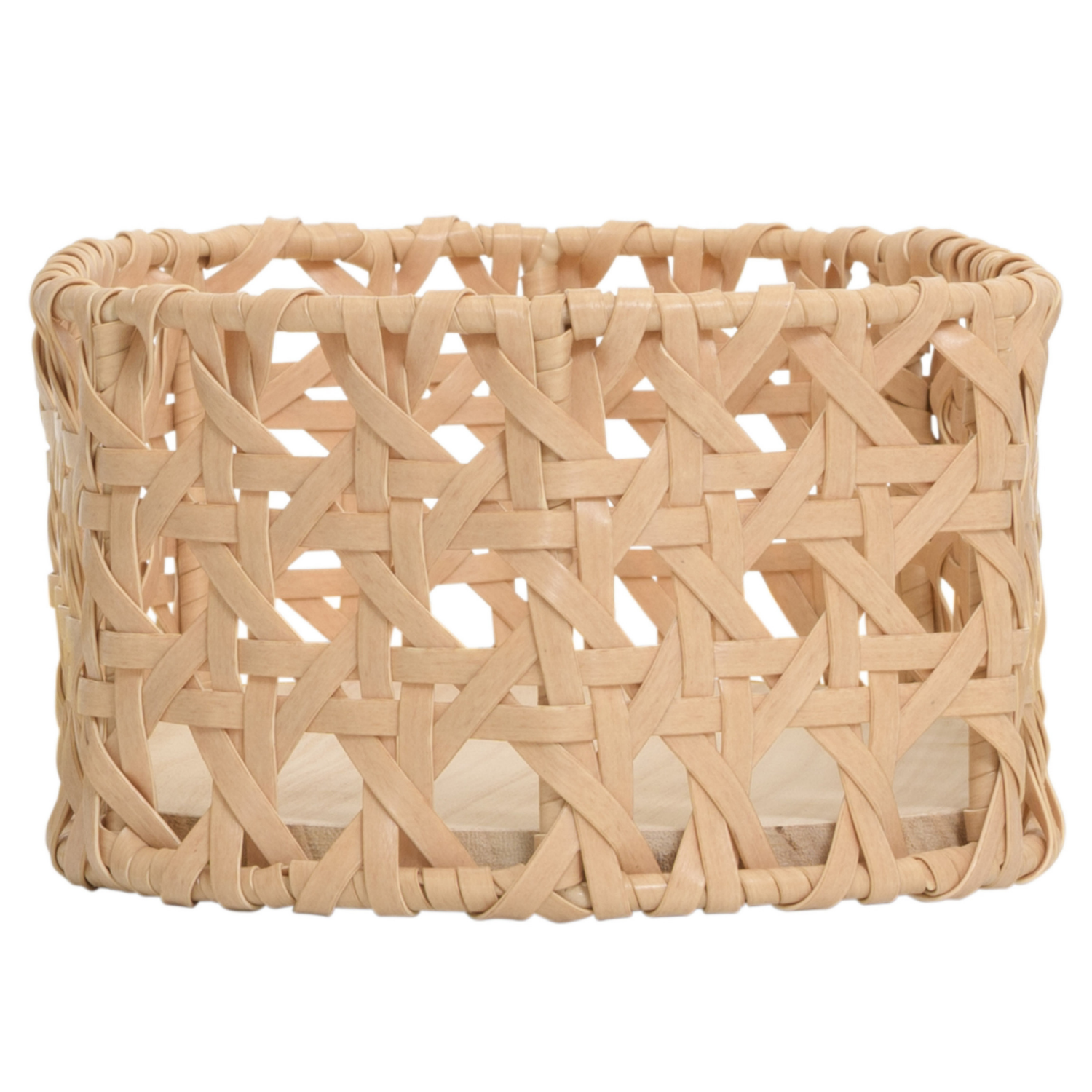 slide 3 of 5, Room & Retreat Oval Resin Storage Basket, 13 x 6 x 3.5 in, Tan, 1 ct