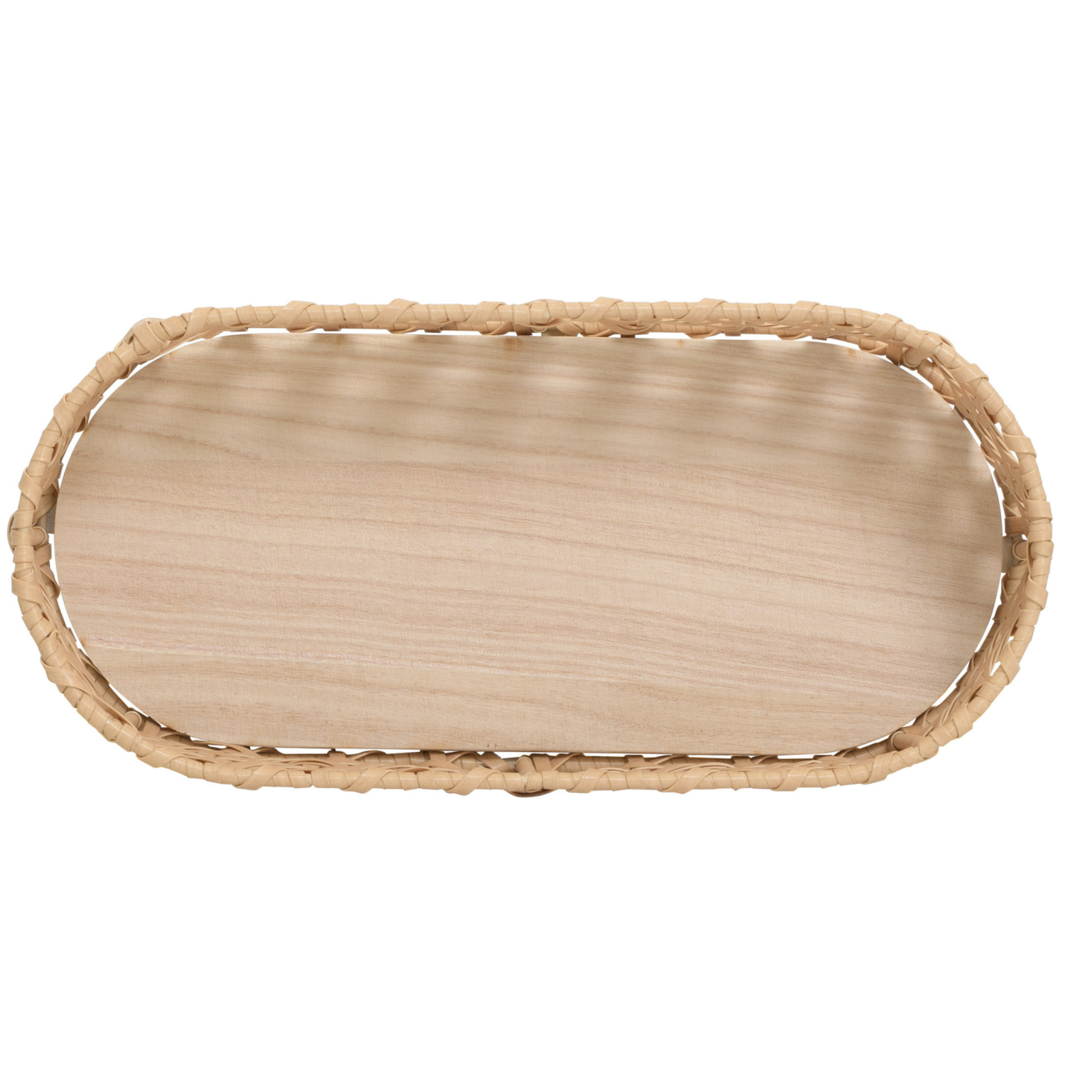 slide 4 of 5, Room & Retreat Oval Resin Storage Basket, 13 x 6 x 3.5 in, Tan, 1 ct