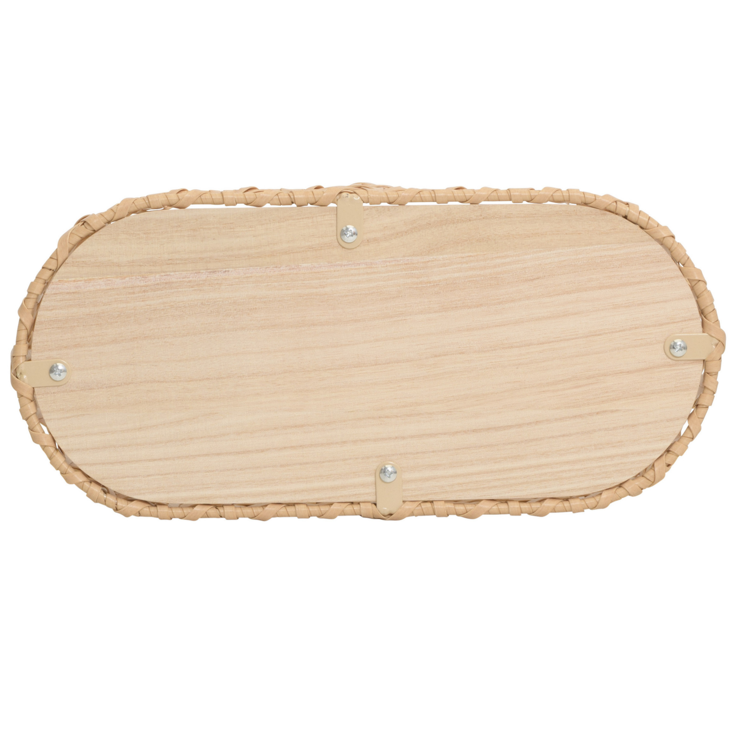 slide 5 of 5, Room & Retreat Oval Resin Storage Basket, 13 x 6 x 3.5 in, Tan, 1 ct