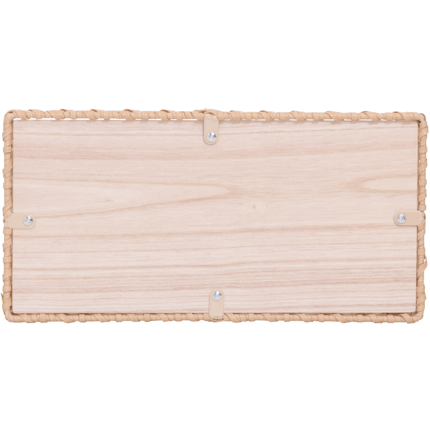 slide 5 of 6, Room & Retreat Rectangular Resin Storage Basket Tray, 14 x 7 x 2 in, Tan, 1 ct