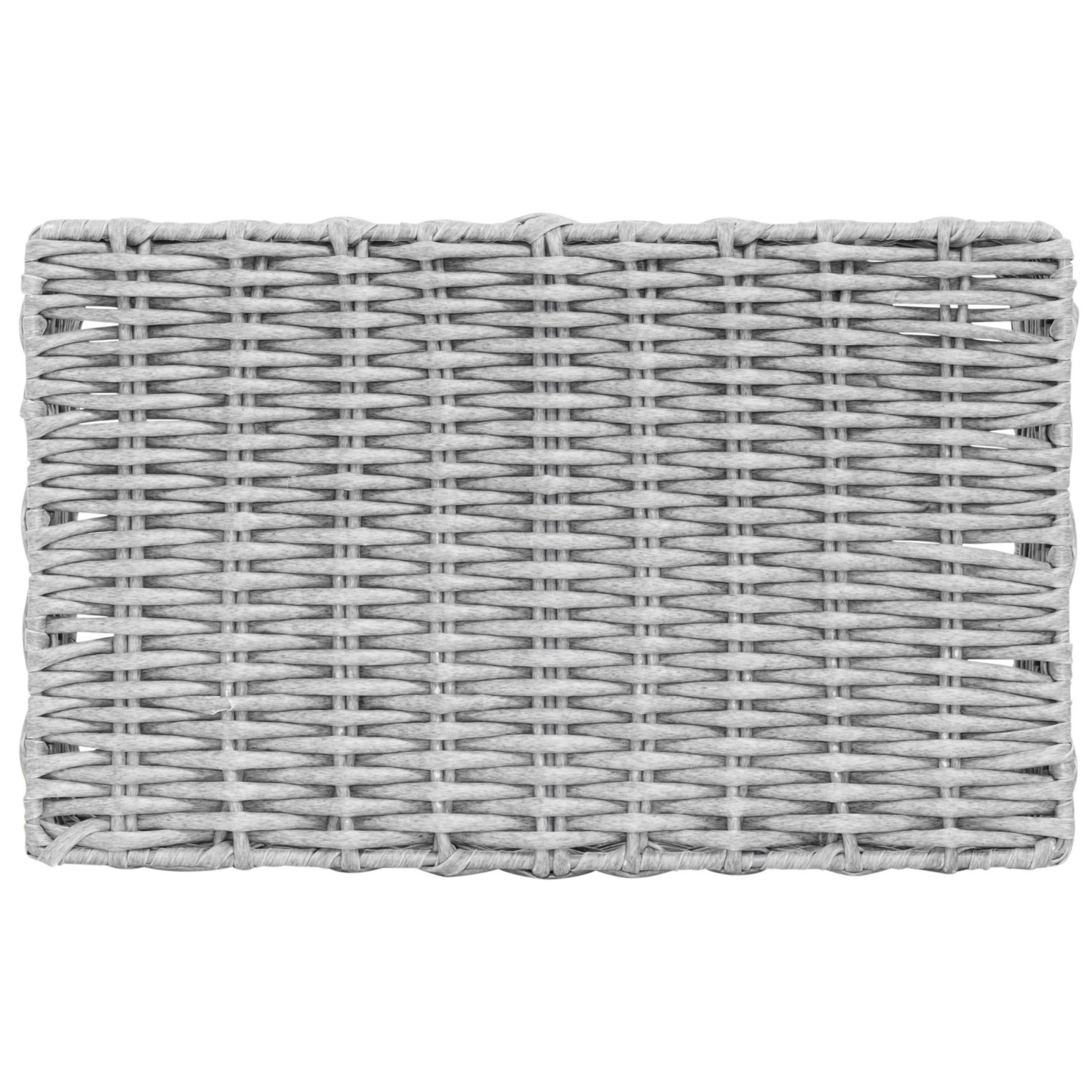 slide 5 of 5, Room & Retreat Rectangle Resin Storage Basket with Handles, 13 x 8 x 6 in, Gray, 1 ct