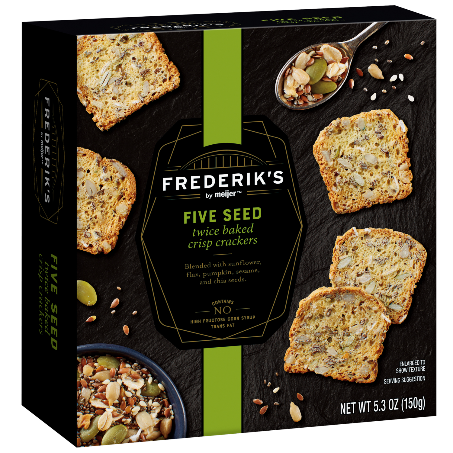 slide 6 of 8, Frederik's By Meijer FDK 5 Seed Crisps 5.3oz, 5.3 oz