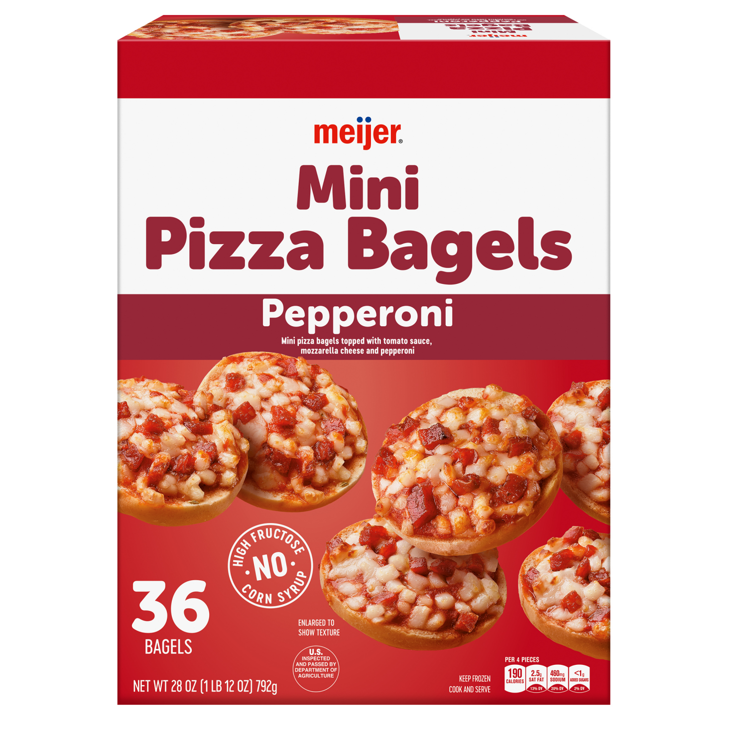 slide 1 of 5, Frozen Mini Cheese & Pepperoni Pizza Bagels, 28 Oz, 28 oz