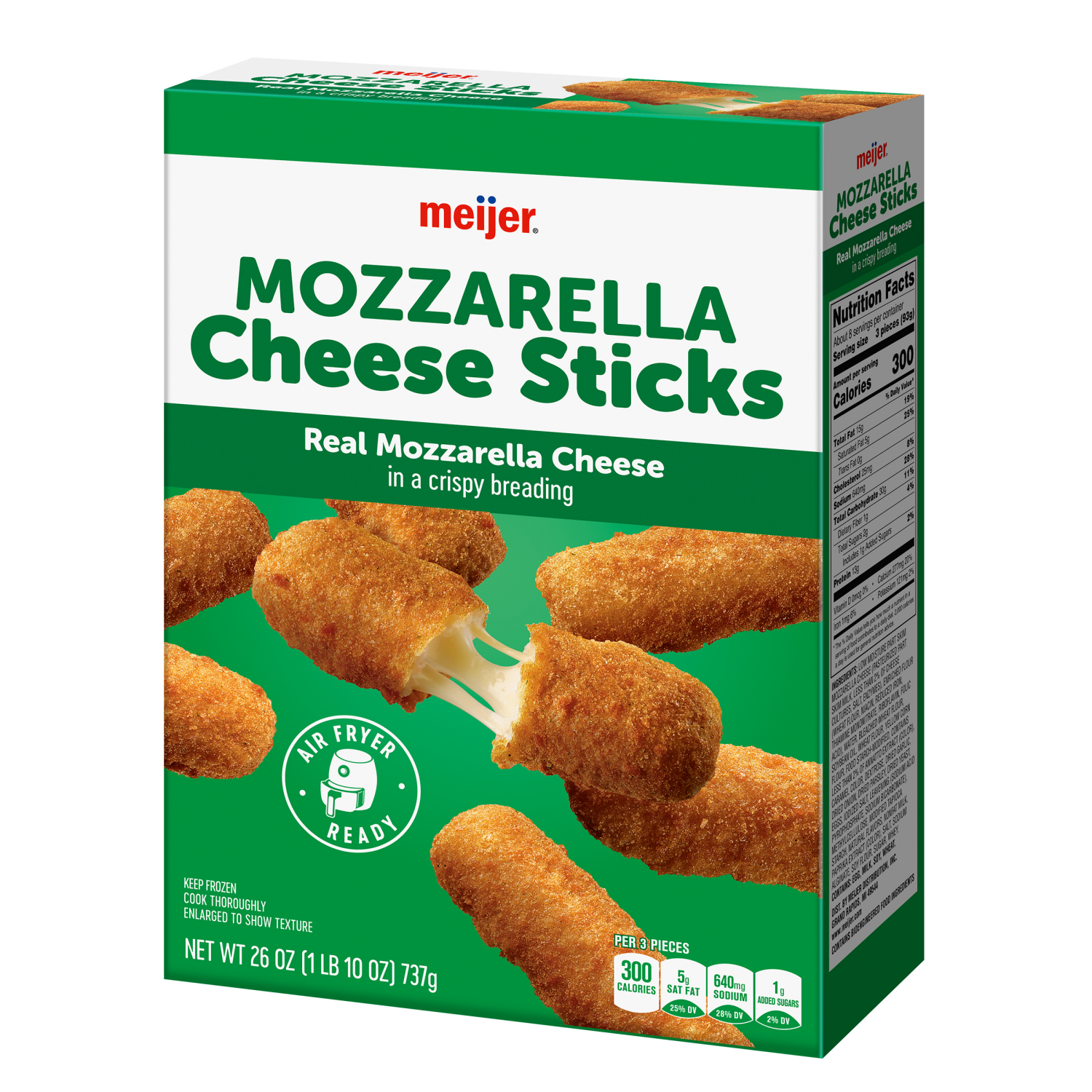 slide 7 of 8, Meijer Frozen Mozzarella Cheese Sticks, 26 oz