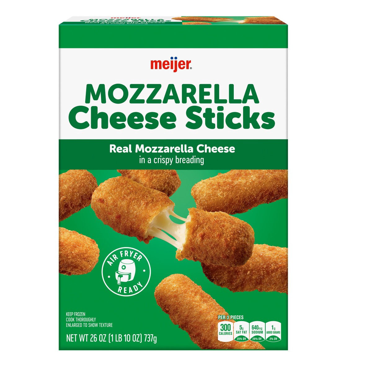 slide 1 of 29, Meijer Frozen Mozzarella Cheese Sticks, 26 oz