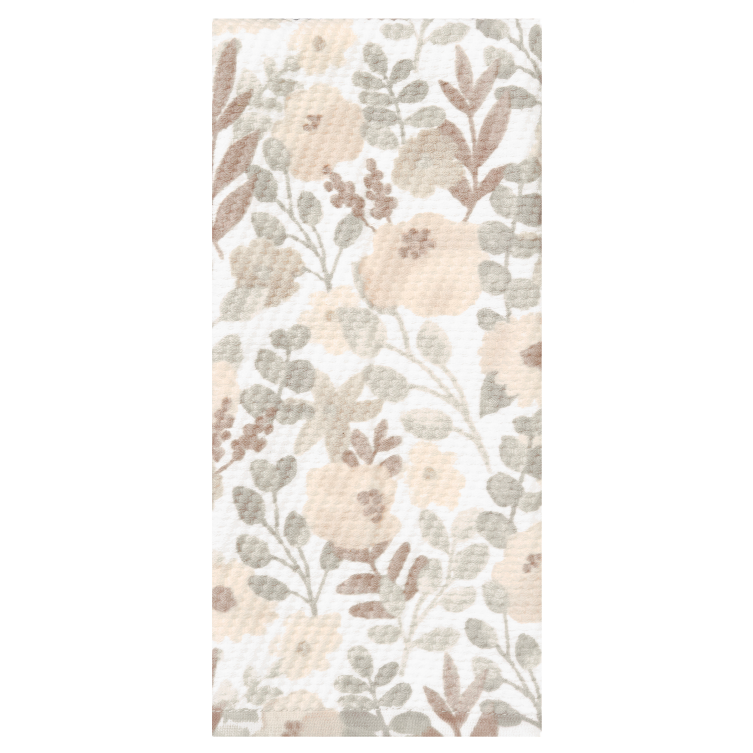 slide 1 of 1, Room & Retreat Botanical Floral Soft Textured Fiber Reactive Kitchen Towel, 16 in x 26 in, 1 ct