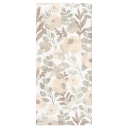 Room & Retreat Botanical Floral Soft Textured Fiber Reactive Kitchen Towel, 16 in x 26 in