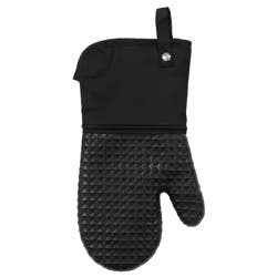 Room & Retreat Silicone Thumb Mitt Black, 13 in