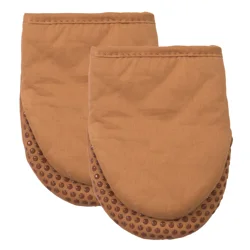 Room & Retreat 2pk Silicone Grabber Mitt Copper, 5.6 in x 7.5 in