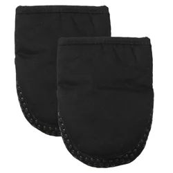 Room & Retreat 2pk Silicone Grabber Mitt Black, 5.6 in x 7.5 in