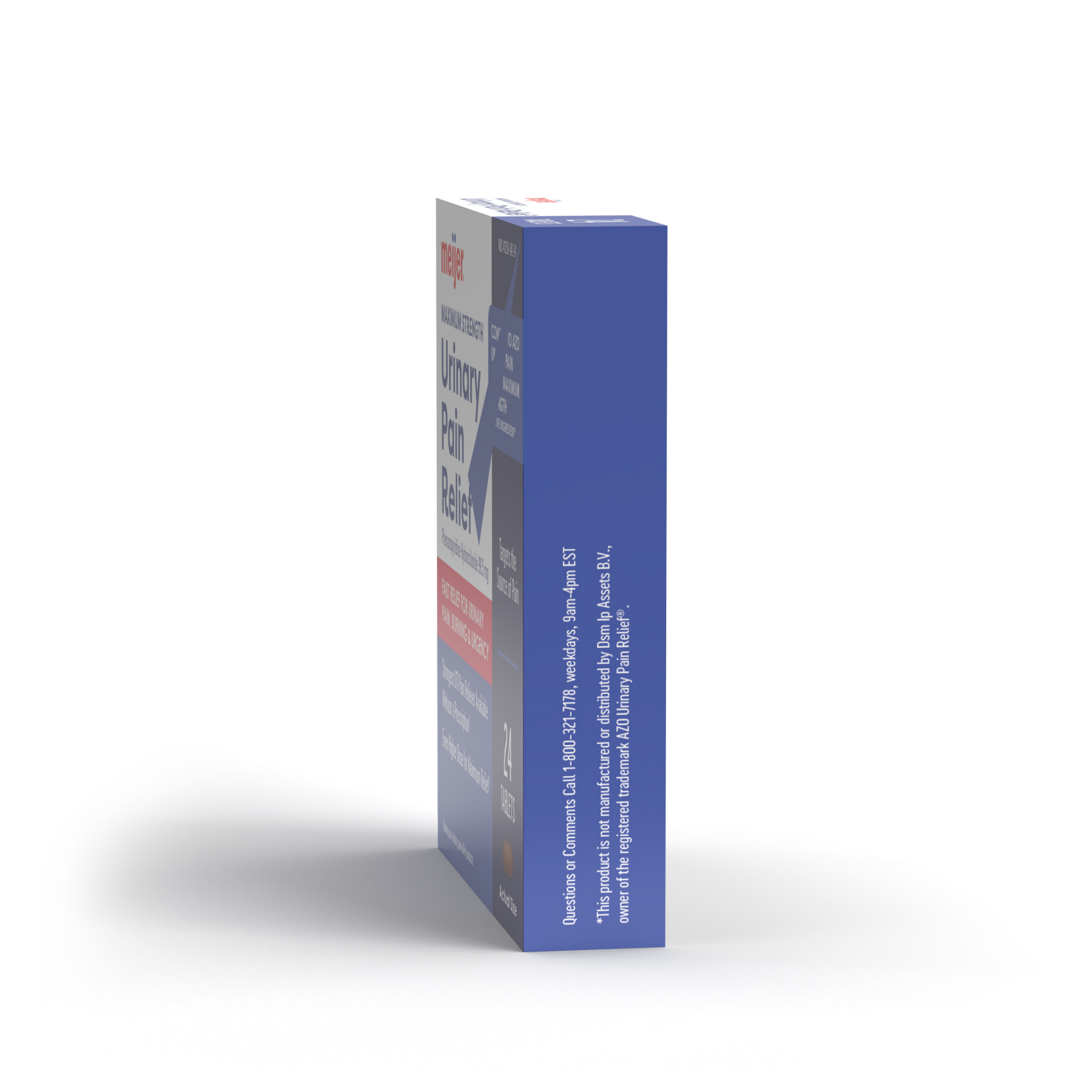 slide 3 of 5, Meijer Urinary Pain Relief Max Strength, 99.5mg, 24 ct