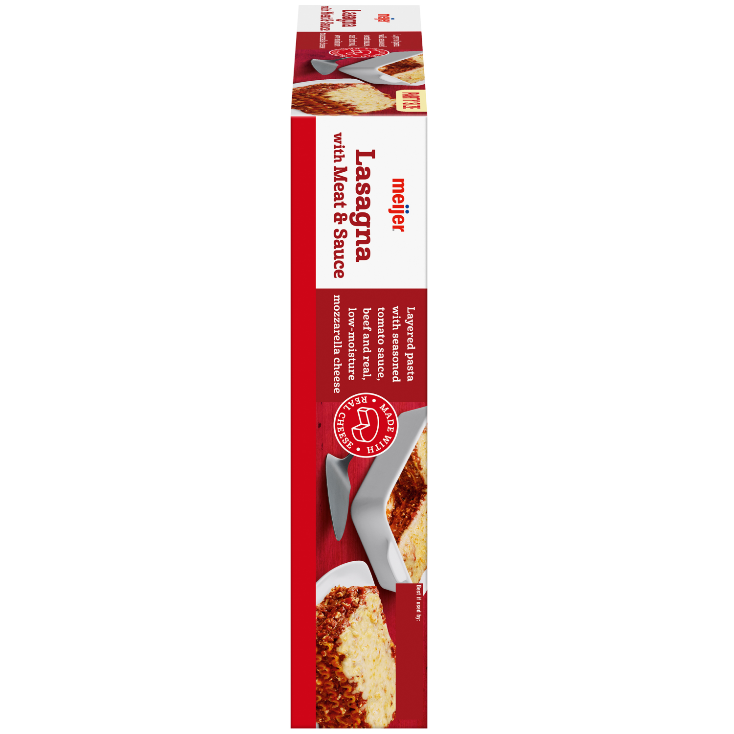 slide 2 of 5, Meijer Frozen Lasagna with Meat and Sauce Party Size, 90 oz