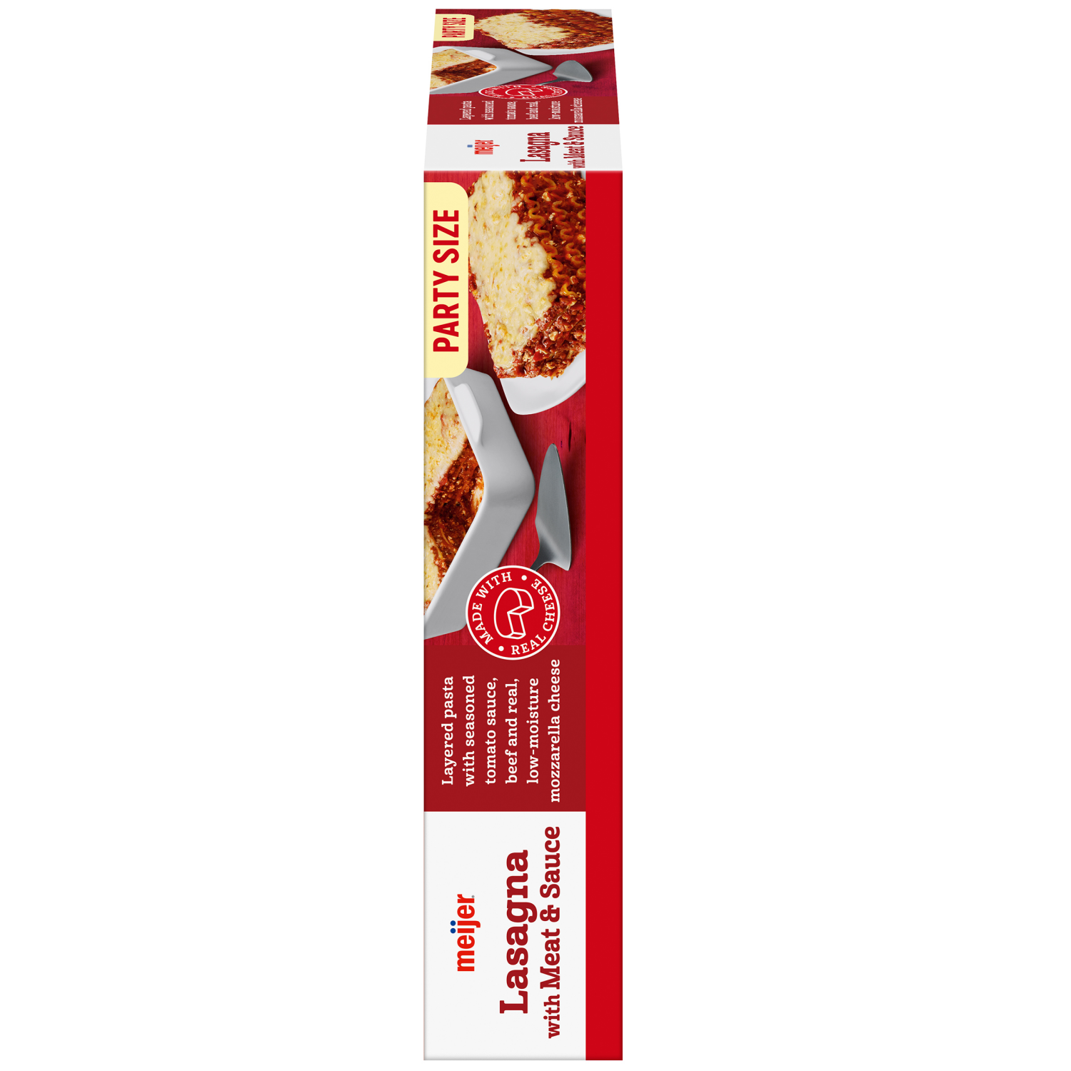 slide 3 of 5, Meijer Frozen Lasagna with Meat and Sauce Party Size, 90 oz