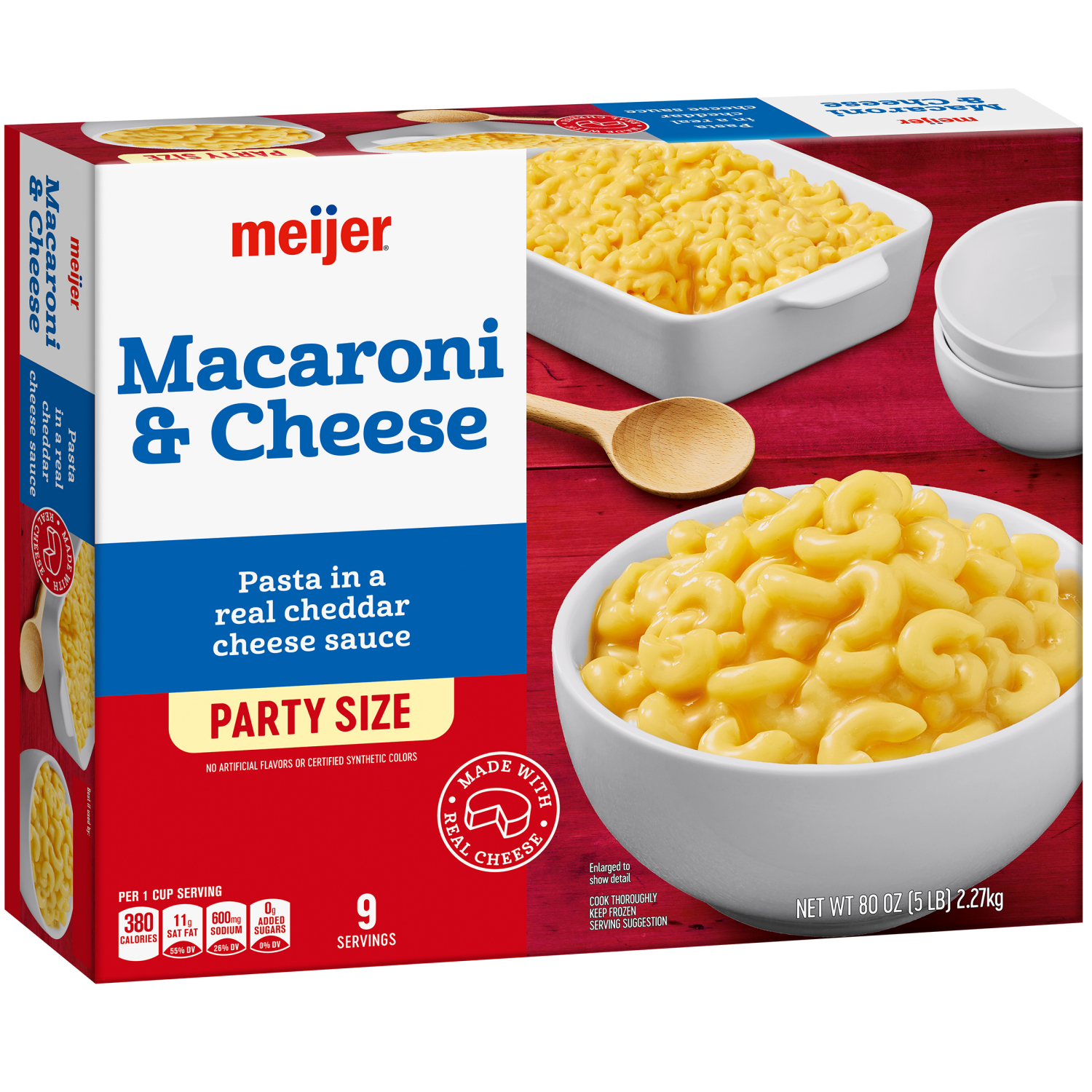 slide 4 of 5, Meijer Frozen Mac & Cheese Party Size, 80 oz
