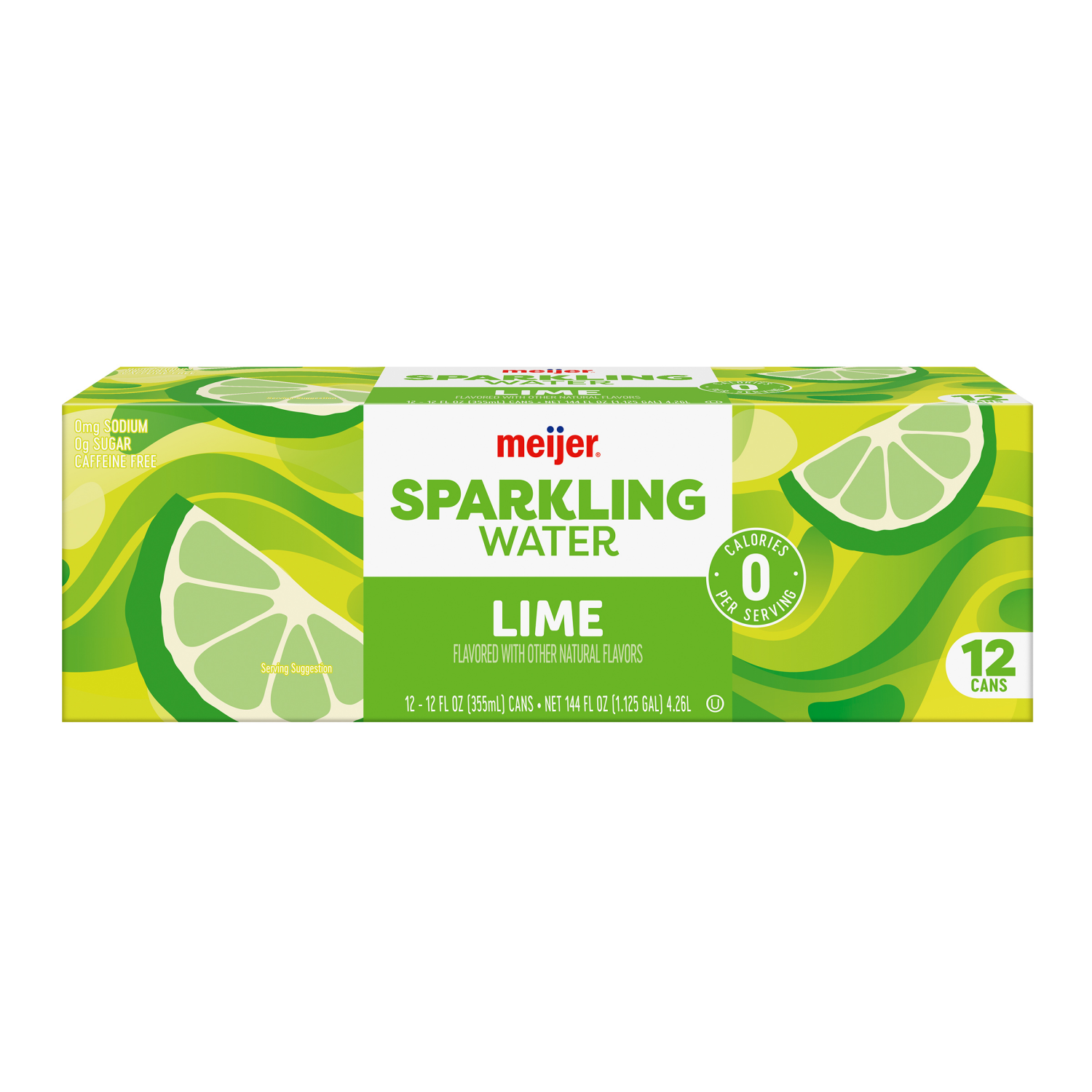 slide 2 of 8, Meijer Sparkling Water Lime - 12 ct; 12 oz, 12 ct; 12 oz
