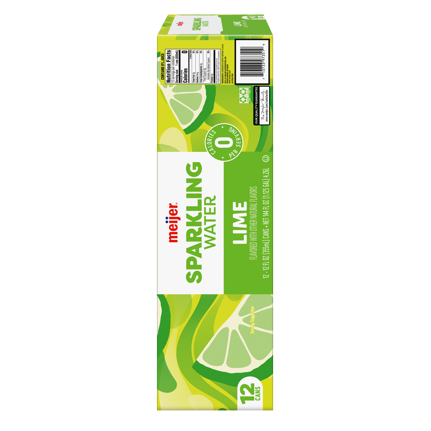 slide 4 of 8, Meijer Sparkling Water Lime - 12 ct; 12 oz, 12 ct; 12 oz