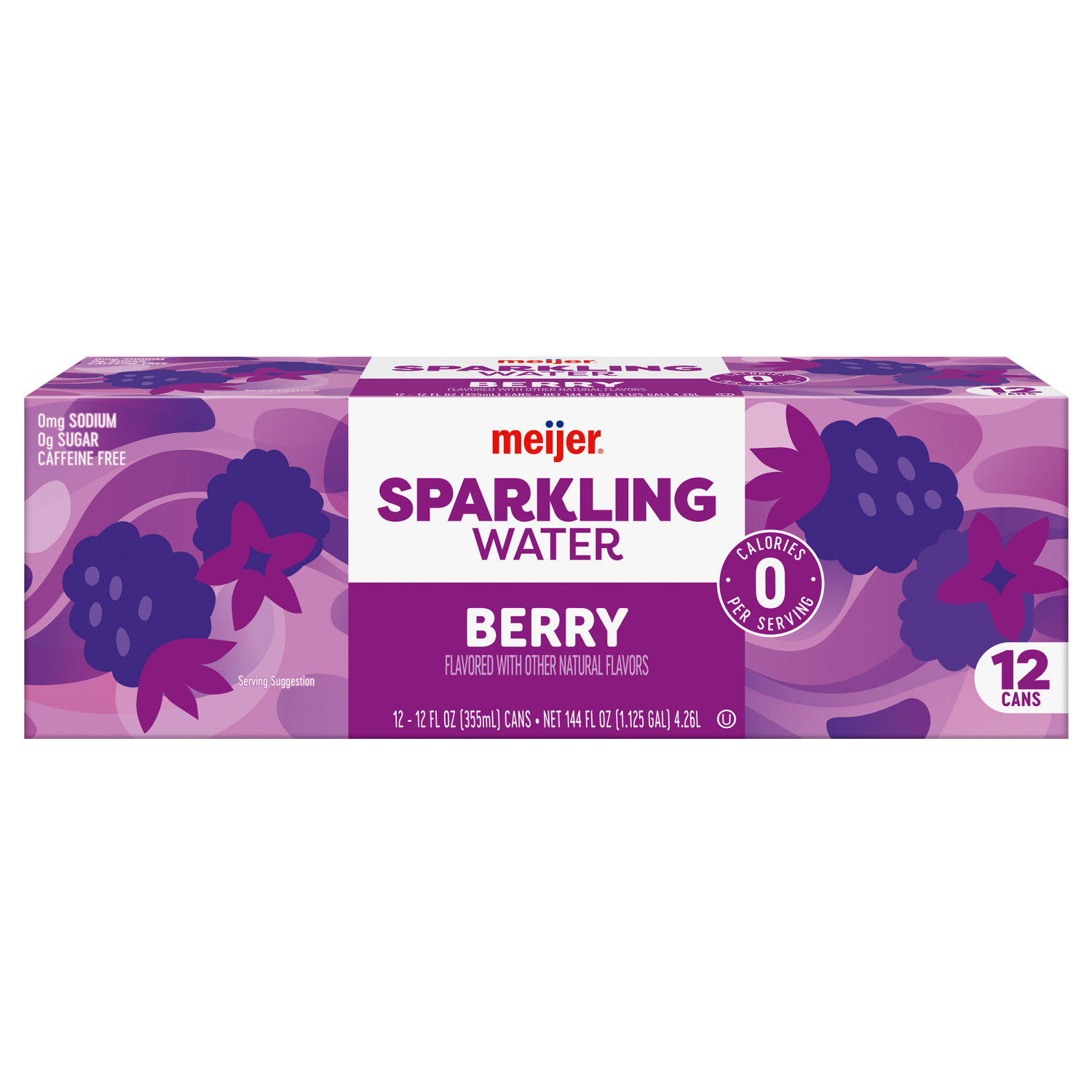 slide 1 of 8, Meijer Sparkling Water Berry - 12 ct; 12 oz, 12 ct; 12 oz