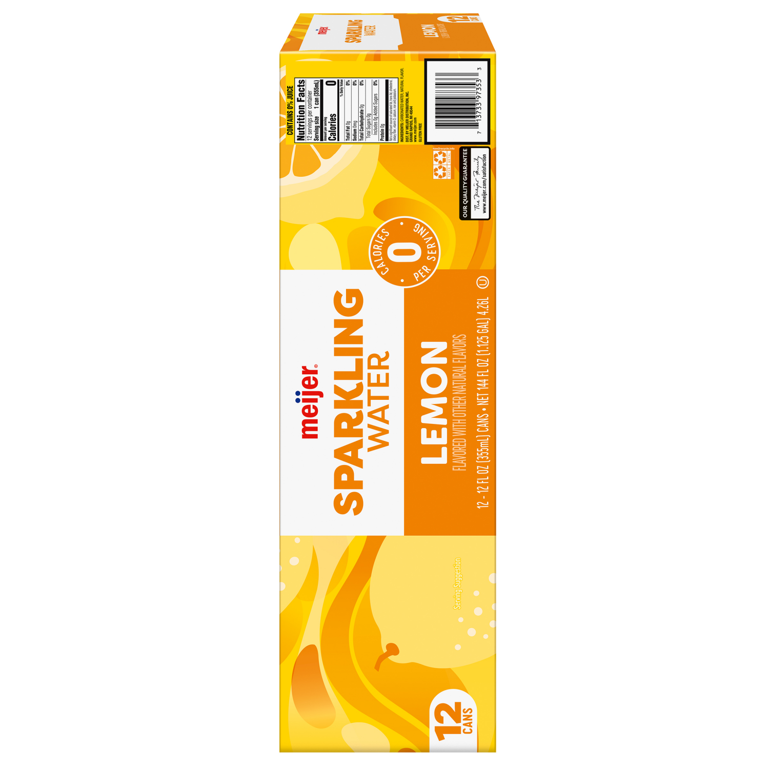 slide 4 of 8, Meijer Sparkling Water Lemon - 12 ct; 12 oz, 12 ct; 12 oz