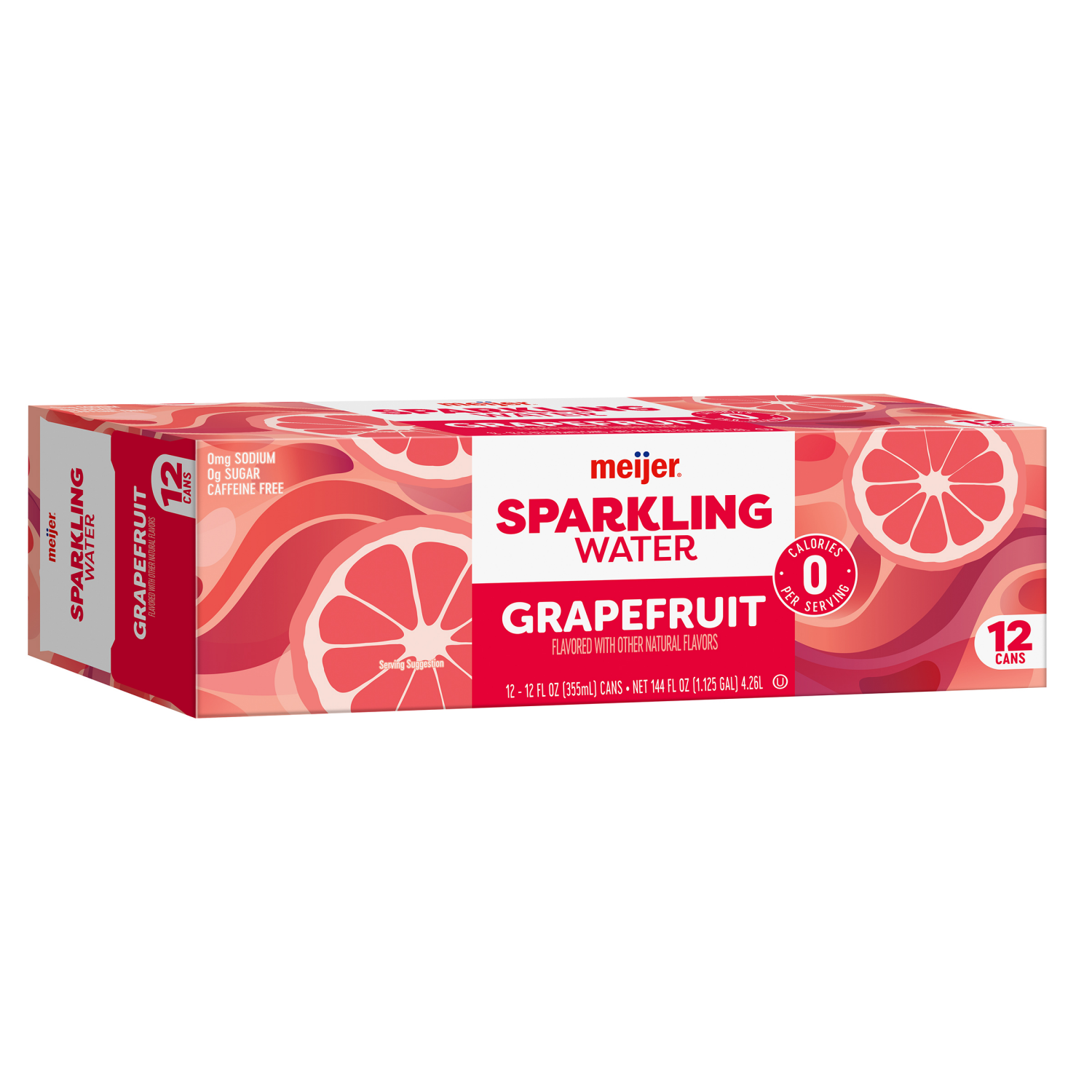 slide 6 of 8, Meijer Sparkling Water Grapefruit - 12 ct; 12 oz, 12 ct; 12 oz