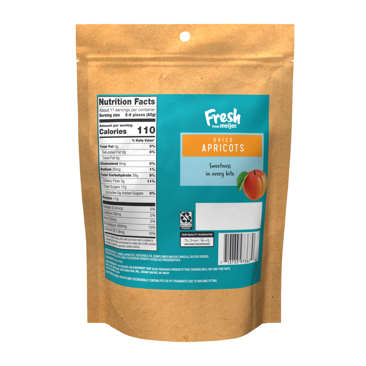 slide 2 of 2, Fresh from Meijer Dried Apricots, 16 oz