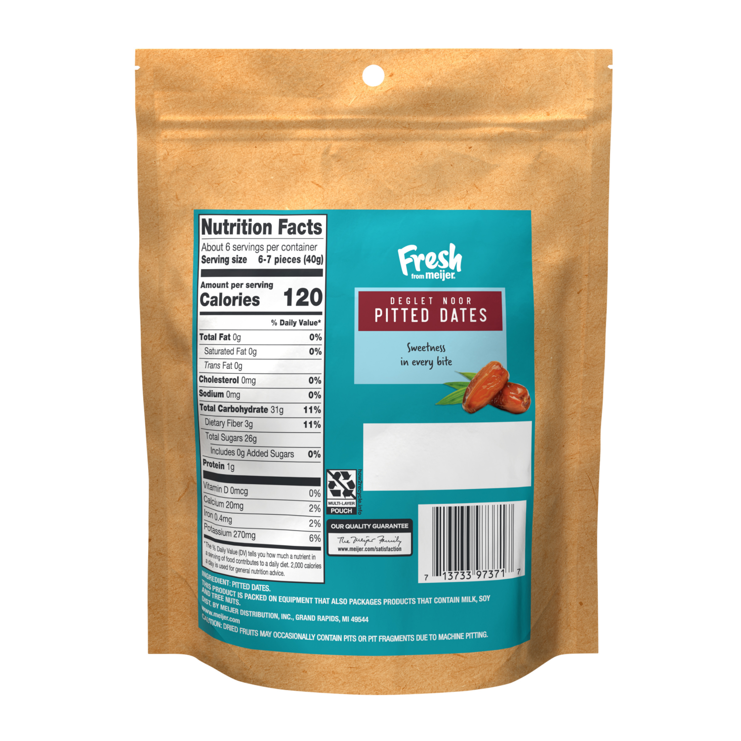 slide 2 of 2, Fresh from Meijer Deglet Noor Pitted Dates, 8 oz