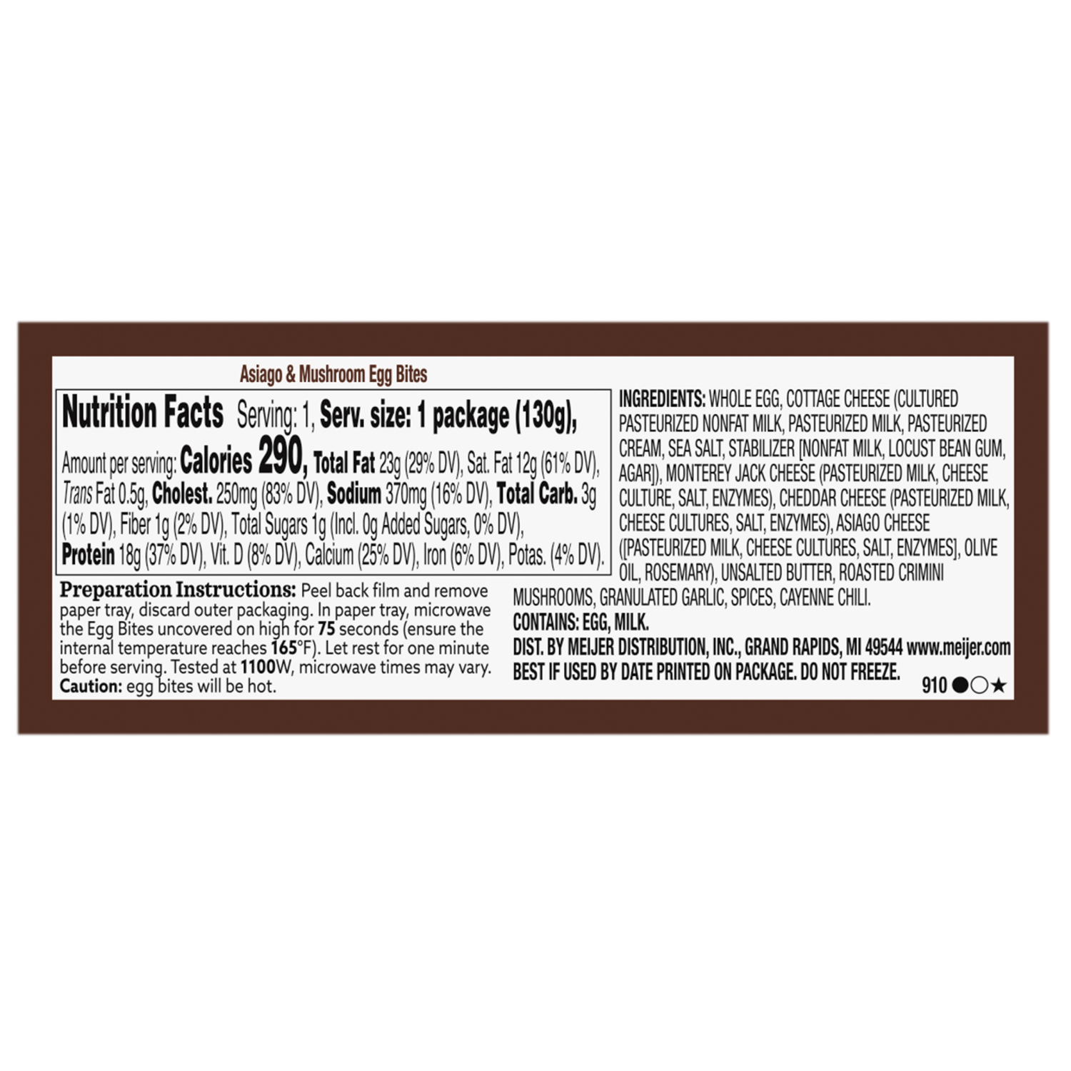 slide 2 of 2, TRUE GOODNESS Mushroom & Asiago Egg Bites, 4.6 oz