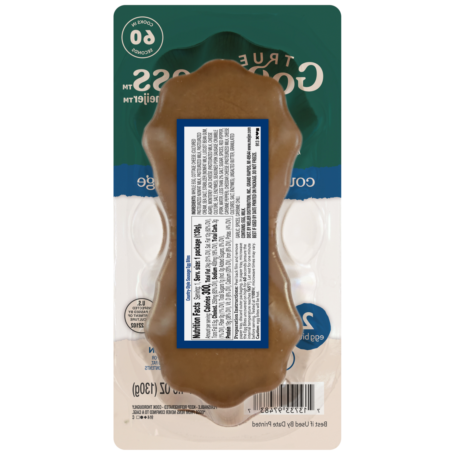 slide 2 of 3, TRUE GOODNESS Pork Sausage Egg Bites, 4.6 oz