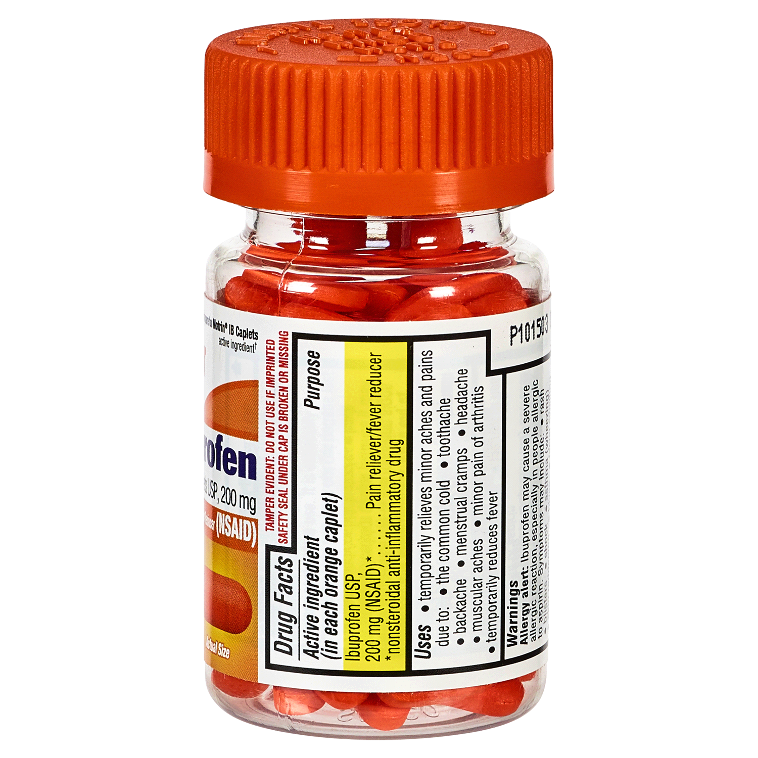 slide 2 of 2, Meijer Ibuprofen Caplets Orange, 100 ct