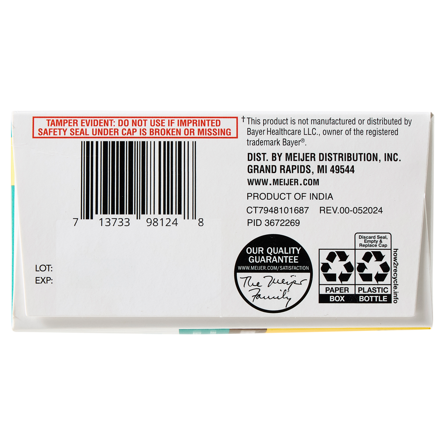 slide 3 of 6, Meijer Aspirin 81mg Pain Reliever - Low Dose, 2 - 365 count Bottles, 81mg, 2 x 365 ct