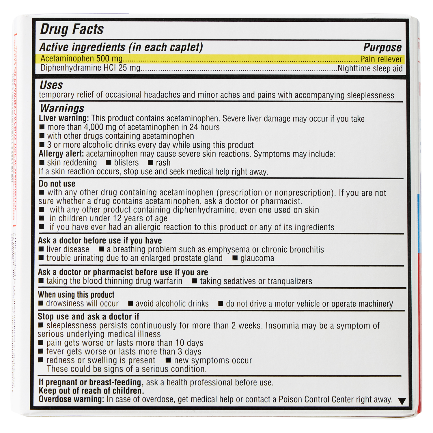 slide 2 of 5, Meijer Pain Relief PM Extra Strength Caplets 100 ct, 2 Pack, 100 ct, 2 ct
