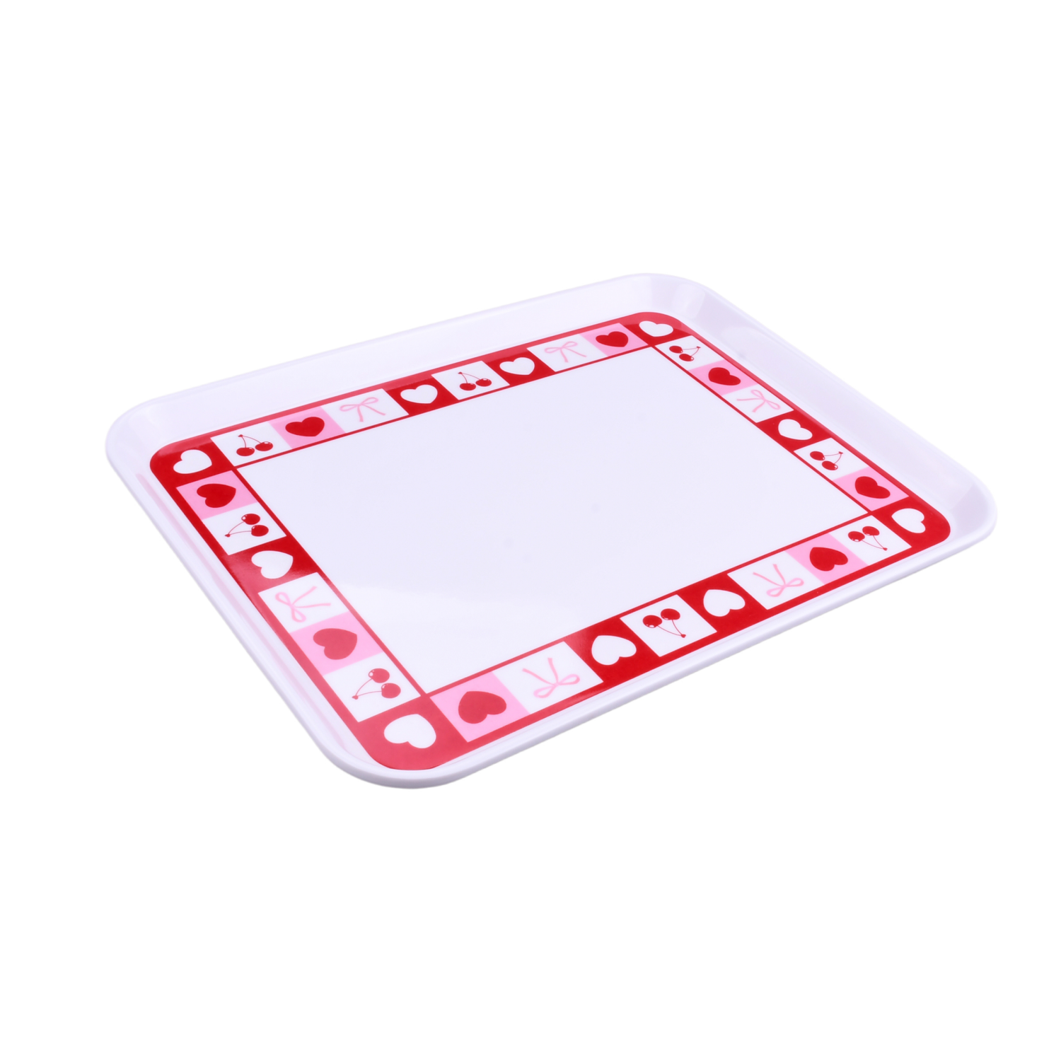 slide 3 of 4, Meijer Corporate Seasonal Mcs Val Melamine Rectangle Tray Checks, 10.5 in