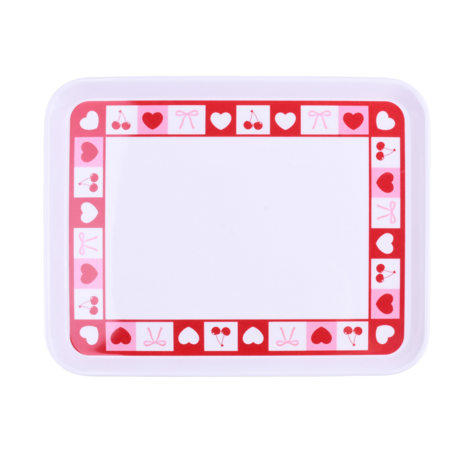 slide 4 of 4, Meijer Corporate Seasonal Mcs Val Melamine Rectangle Tray Checks, 10.5 in