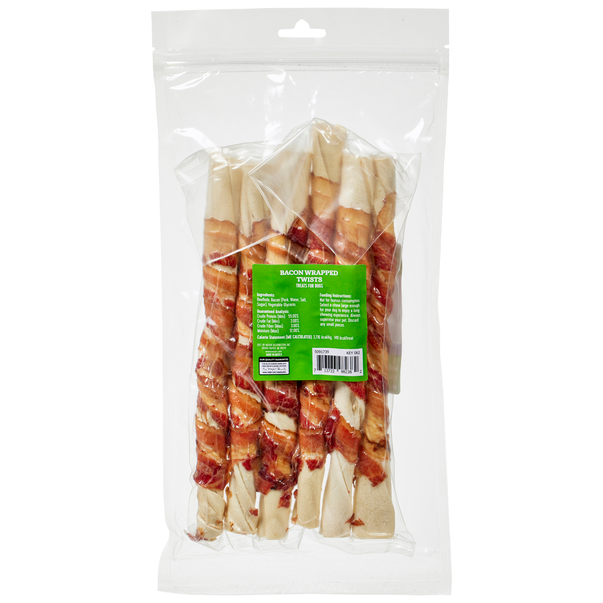slide 2 of 3, Meijer 6pk 10" Bacon Wrapped Lg Twist, 6 ct