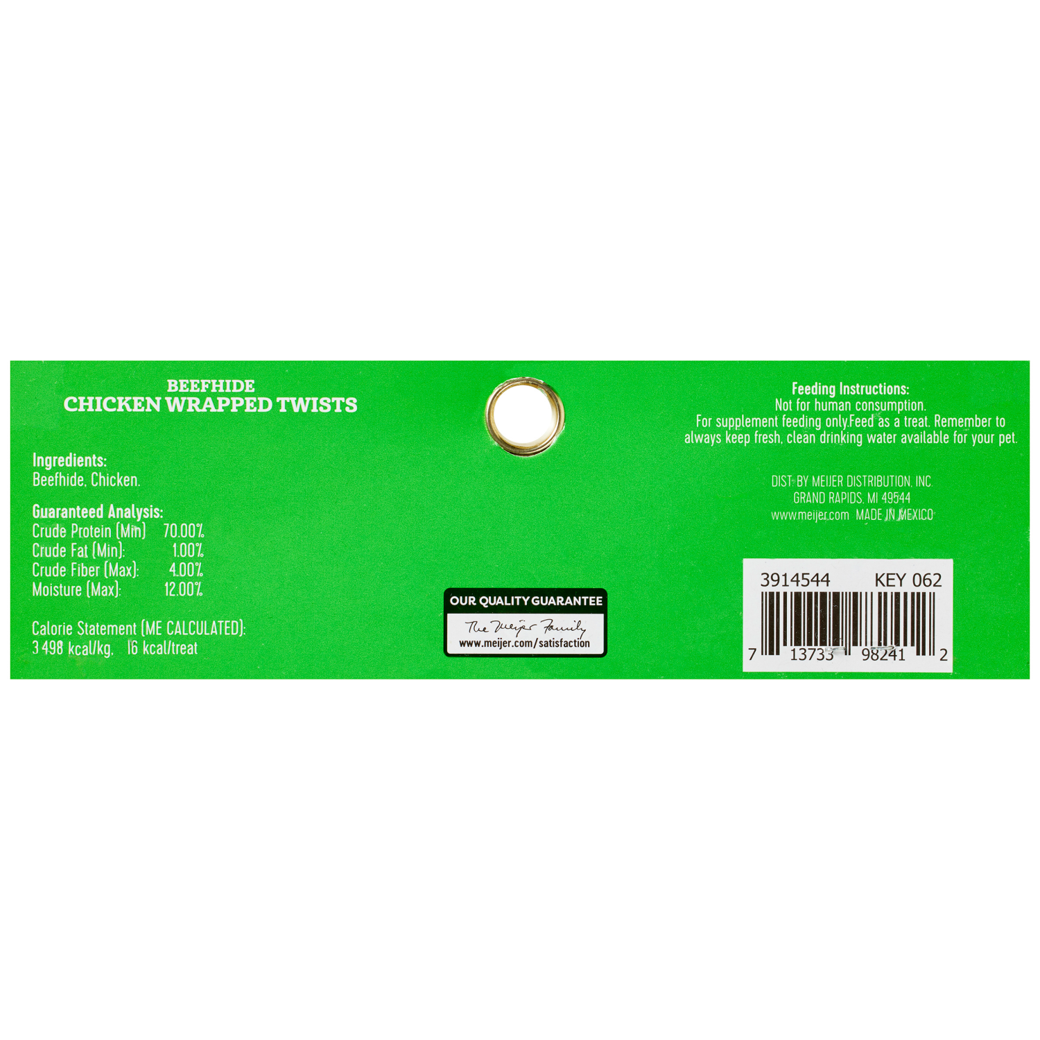 slide 3 of 3, Meijer Chicken Wrapped Beefhide Twist Sticks, 100 Count, 100 ct