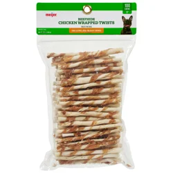 Meijer Chicken Wrapped Beefhide Twist Sticks, 100 Count
