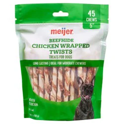 Meijer Rawhide Twists Dog Treats, 5 In., 45 Ct