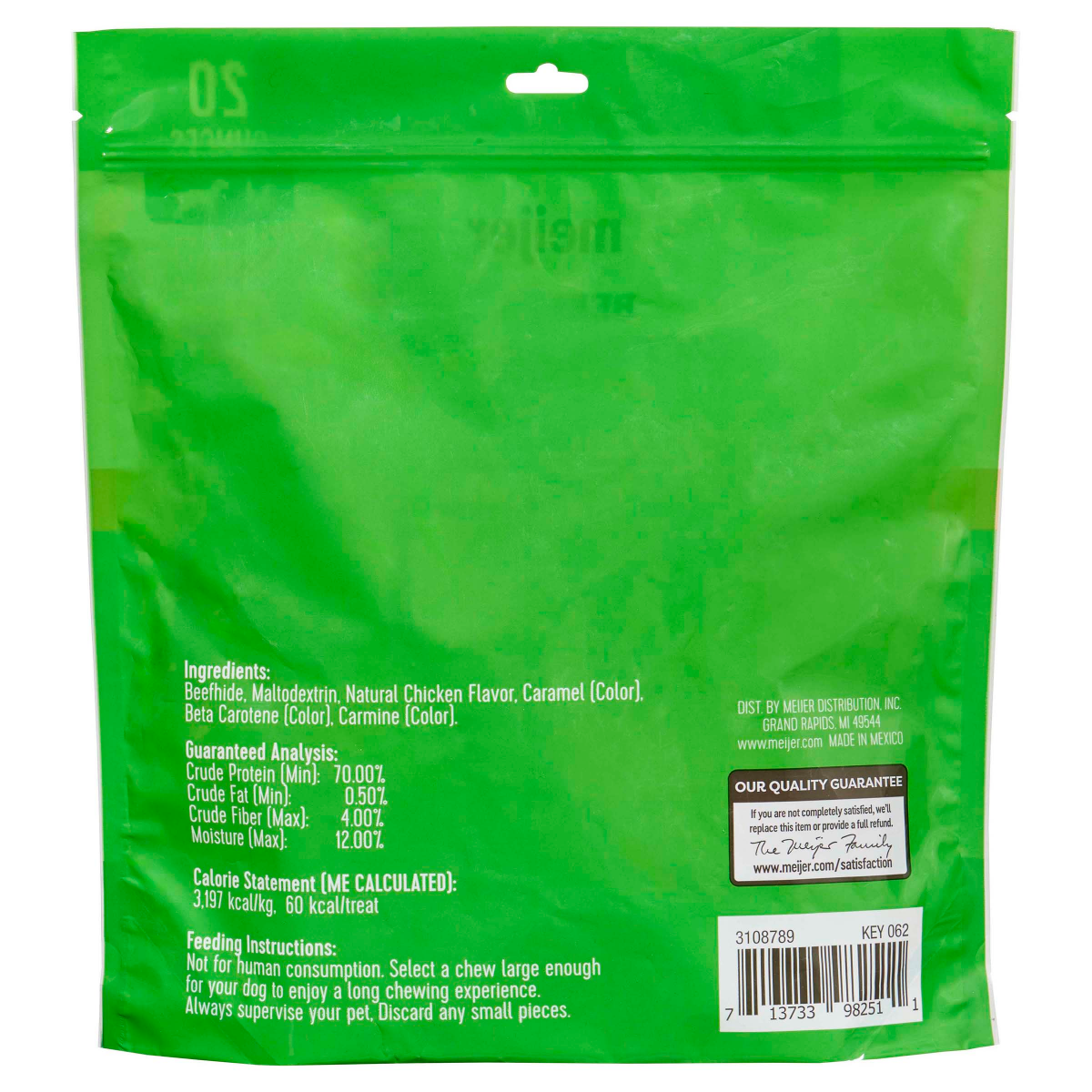 slide 2 of 3, Meijer Chicken Flavored Beefhide Chips, 20 oz, 20 oz