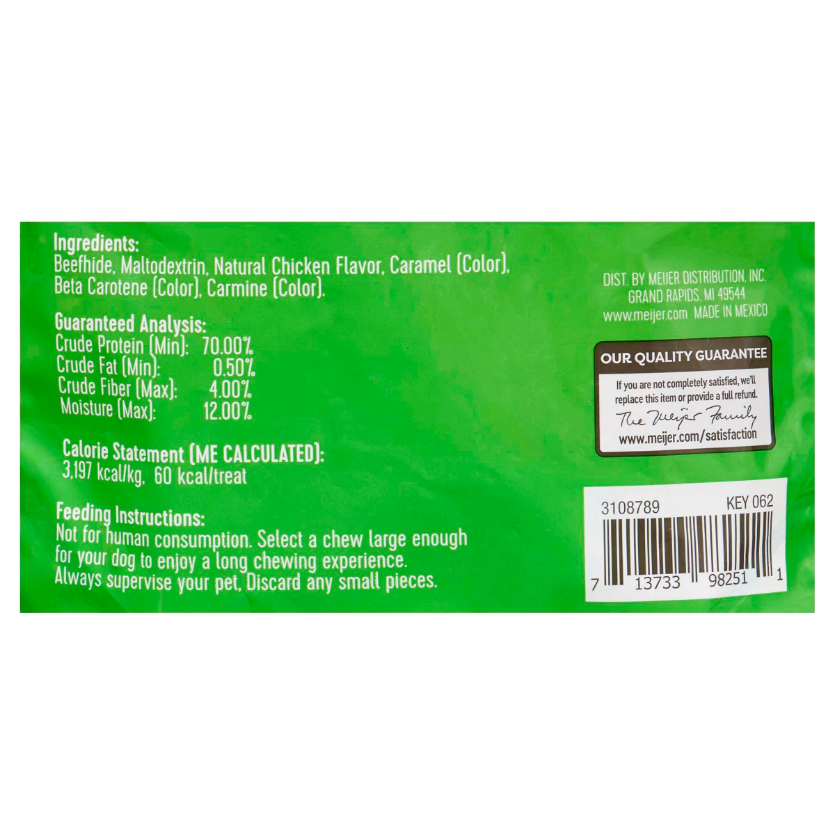 slide 3 of 3, Meijer Chicken Flavored Beefhide Chips, 20 oz, 20 oz