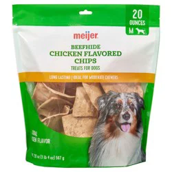 Meijer Chicken Flavored Beefhide Chips, 20 Oz