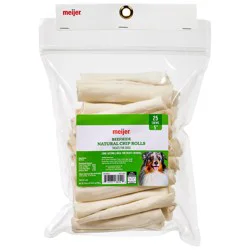 Meijer 5" Chip Rolls Dog Chews, 25 Ct