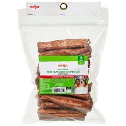 Meijer 5" Beef Flavored Chip Rolls Dog Chews, 25 Ct