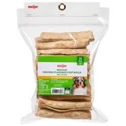 Meijer Artificial Chicken Flavor Stuffed Chip Rolls, 25 Count