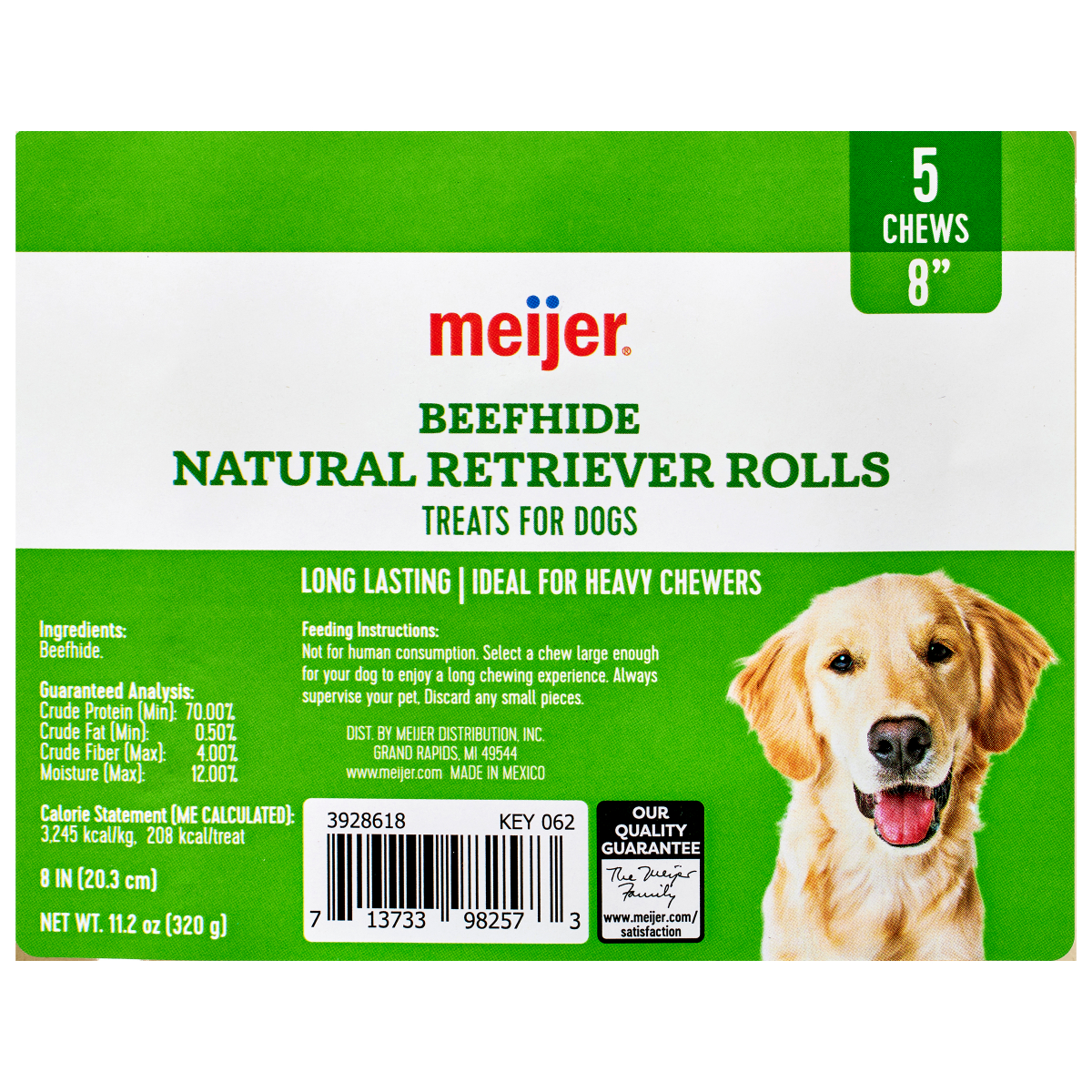 slide 3 of 3, Meijer Beefhide Retriever Rolls, 8, 5 Count, 5 ct