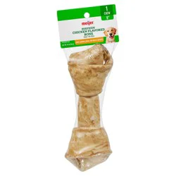 Meijer 9" Chicken Flavored Beefhide Bone Dog Chew, 1 Ct