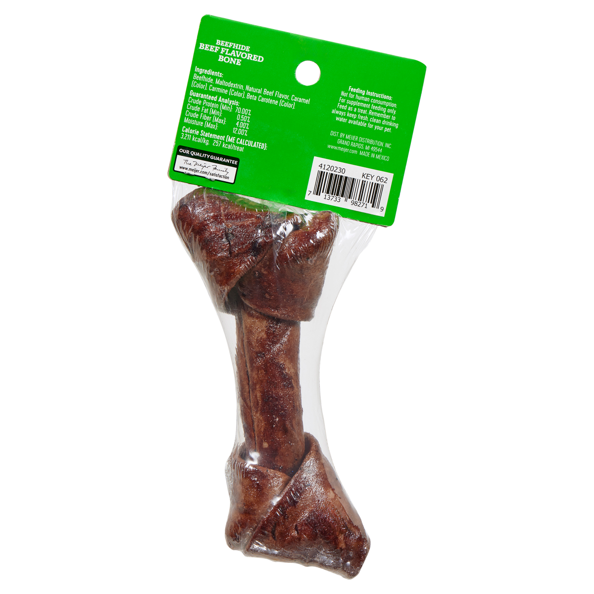 slide 2 of 3, Meijer Main Choice Beef Basted Rawhide Bone, 6", 6 in